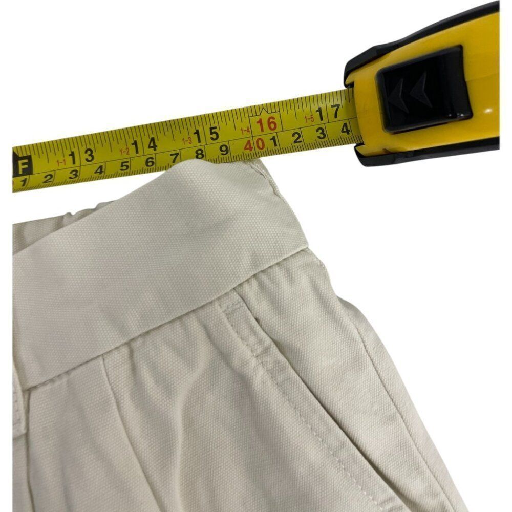 Zara Mens Pants XL Cream Ecru Relaxed Fit Pleated Cotton 8527/409 NWT - Picture 9 of 11